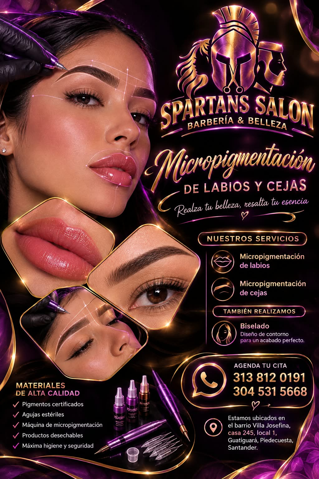 Micropigmentación de labios y cejas — Spartans Salon